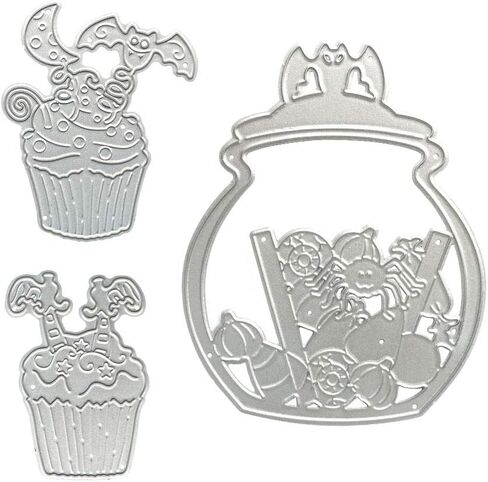 Metal Halloween Die Cuts Spooky Withered Tree Bat Cutting Dies Embossing Stencil Template for Card Making Scrapbooking Paper Craft Album Stamps DIY Décor in Saudi Arabia