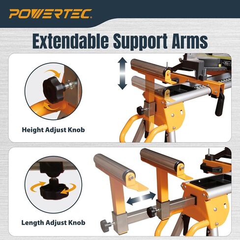 POWERTEC MT4000MBA Miter Saw Stand Mounting Brackets, Set of 2, Fits Ryobi, Black and Decker, Craftsman, and Kobalt Miter Saw Stand in Saudi Arabia
