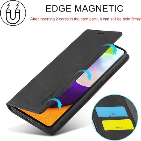 EYZUTAK Case for Samsung Galaxy A13 5G/4G/A04S, Vintage Classic Matte Leather Wallet Case Flip Notebook Style Cover with Magnetic Closure Kickstand Card Slots - Dark Blue in Saudi Arabia