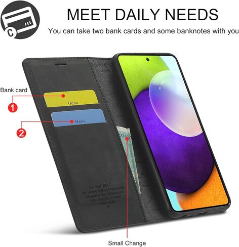 EYZUTAK Case for Samsung Galaxy A13 5G/4G/A04S, Vintage Classic Matte Leather Wallet Case Flip Notebook Style Cover with Magnetic Closure Kickstand Card Slots - Dark Blue in Saudi Arabia