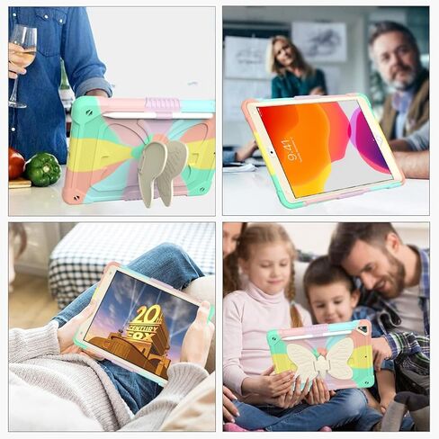 Blosomeet لطيف Pink iPad 10th Generation Case for Kids Girls 2022 10.9 بوصة مع واقي شاشة زجاجي مقسى ، غطاء الفراشة Kawaii لـ iPad 10th gen w/pencil حامل الكتف in Kuwait