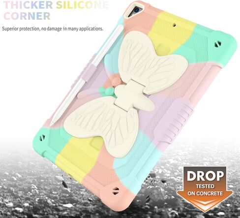 Blosomeet لطيف Pink iPad 10th Generation Case for Kids Girls 2022 10.9 بوصة مع واقي شاشة زجاجي مقسى ، غطاء الفراشة Kawaii لـ iPad 10th gen w/pencil حامل الكتف in Kuwait