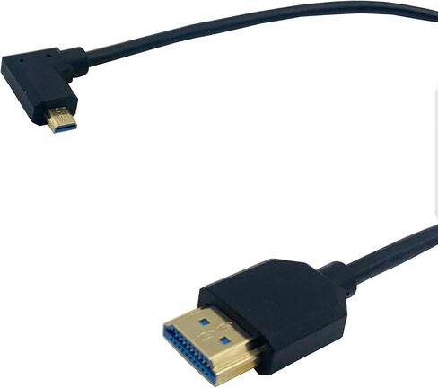 Halokny HDMI 8K Cable, Micro HDMI to HDMI Cable, 1Ft 8K@60hz HDMI Male to Micro HDMI Male High Speed Cord, for Portable Home Digital Devices, Notebook and More (Micro HDMI to HDM) in Kuwait