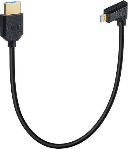 Halokny HDMI 8K Cable, Micro HDMI to HDMI Cable, 1Ft 8K@60hz HDMI Male to Micro HDMI Male High Speed Cord, for Portable Home Digital Devices, Notebook and More (Micro HDMI to HDM) in Kuwait