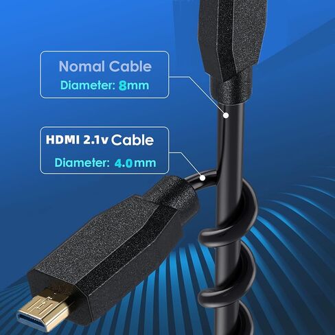 Halokny HDMI 8K Cable, Micro HDMI to HDMI Cable, 1Ft 8K@60hz HDMI Male to Micro HDMI Male High Speed Cord, for Portable Home Digital Devices, Notebook and More (Micro HDMI to HDM) in Kuwait