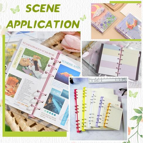 GORGECRAFT 5Pcs Six Ring Binder Clip Colorful Metal Iron O-Type Mechanism Replacement Letter Loose Leaf Binding Spines Combs Round Rings Clips Binders for Making Folders DIY Diary Notebooks Planner in Saudi Arabia