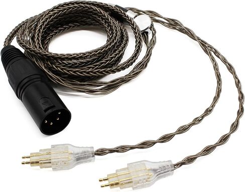 Youkamoo 8 Core Silver Plated Replacement Upgrade Cable Compatible for Sennheiser HD650, HD600, HD580, HD660S, HD58X, HD565, HD545, HD535, HD6XX Headphones Upgrade Cable (3.5mm) in Kuwait