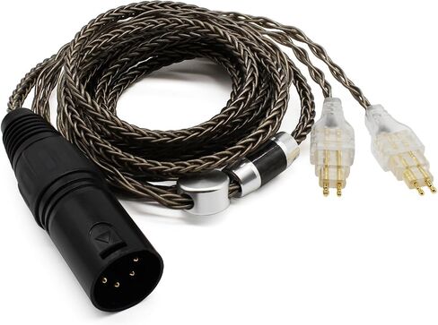 Youkamoo 8 Core Silver Plated Replacement Upgrade Cable Compatible for Sennheiser HD650, HD600, HD580, HD660S, HD58X, HD565, HD545, HD535, HD6XX Headphones Upgrade Cable (3.5mm) in Kuwait