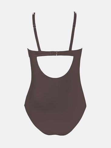 CUPSHE Women's Maternity One Piece Swimsuit Adjustable Strap Ruched Shell Stitched Back Cutout Bathing Suit for Pregnancy in Saudi Arabia