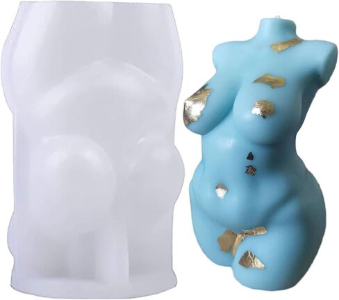 Silicone Mold Woman Body, Fat Female Candle Mold for Soy Wax, Plaster Resin Casting Mold for Candle Making, Epoxy Human Mold for Resin Casting, Homemade Soap Making DIY Craft in Saudi Arabia