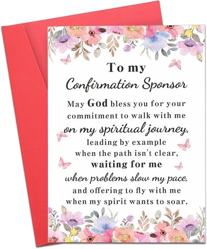Aiseavril Cadeau Confirmation Gifts for Women Men, Christian Cards Baptism for Teens, Catholic Sponsor Appreciation Thank You Cards in Saudi Arabia