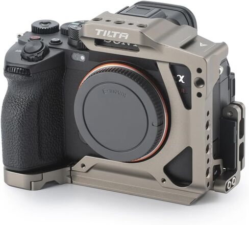 Tilta Half Camera Cage Compatible with Sony a7R V, with Mount Accessories via Cold Shoe and 1/4"-20 Threads with Locating Pins | TA-T46-HCC (Black) in Kuwait