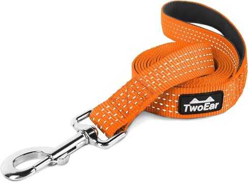 TwoEar 6FT Orange Dog Leash Heavy Duty with Padded Handle, Strong Nylon Dog Leash Reflective Leash for Medium Large Dogs in Kuwait