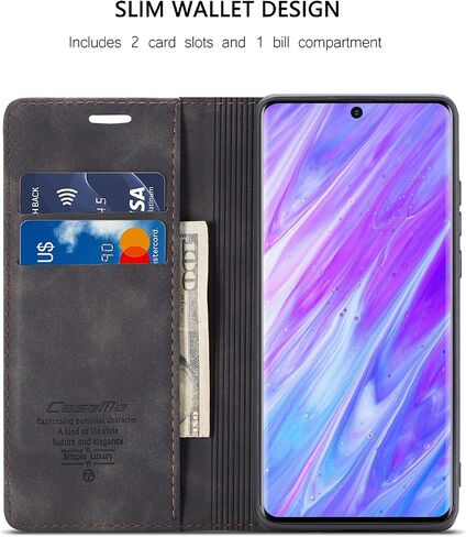 Samsung Galaxy S20+ Plus Case,Samsung Galaxy S20+ Plus Wallet Case, Magnetic Stand Flip Protective Cover Leather Case with ID & Credit Card Slots Holder Case for Samsung Galaxy S20+ Plus (Coffee) in Kuwait