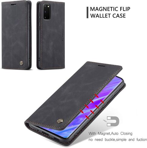 Samsung Galaxy S20+ Plus Case,Samsung Galaxy S20+ Plus Wallet Case, Magnetic Stand Flip Protective Cover Leather Case with ID & Credit Card Slots Holder Case for Samsung Galaxy S20+ Plus (Coffee) in Kuwait
