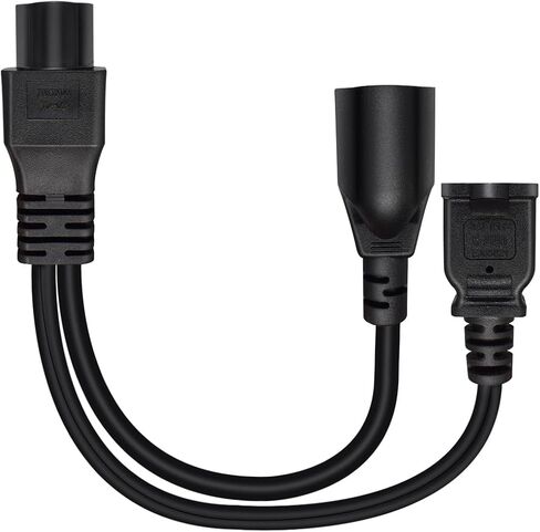 IEC320 C6 to 2 X C5 Y Splitter Adapter Cord,C6 to Dual C5 Power Cord.IEC 320 C6 to 2XC5 Adapter Converter AC Power Supply Cord,C5 to C6 to C5. 1FT/0.3M in Kuwait