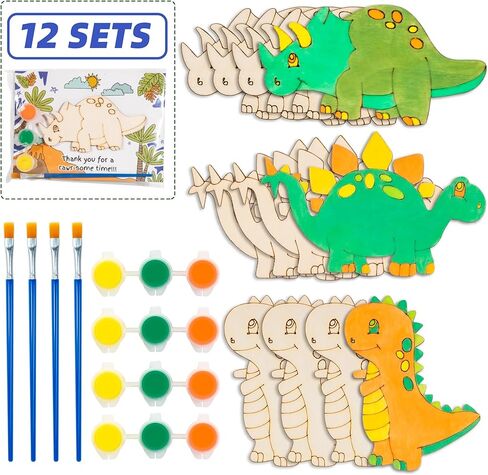 تفضل الحفلات التي تحمل عنوان البناء للأطفال. مجموعة معبأة من 12 DIY تشاحن الشاحنات الخشبية الطلاء في الدهانات والفرشاة والشاحنة الخشبية والبطاقة الشخصية. تفضل حفلة عيد ميلاد مثالية وأكياس نهب in Kuwait