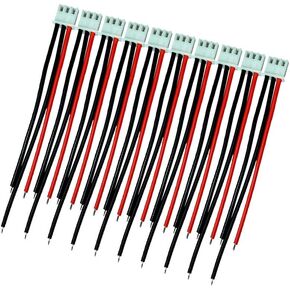 10pcs 2s 3 موصل توازن الموصل الذكور كابل التوصيل الكابل JST-XH RC Lipo Connector مع كابل السيليكون 22AWG (2S 3pins)