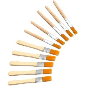10pcs مجموعة فرشاة الطلاء الخشبية المحترفة ، فنان أطفال ، أدوات الطلاء بالفرشاة المسطحة للطلاء ، الغبار ، الأكريليك ، الألوان المائية ، تنظيف لوحة المفاتيح ، الغراء و DIY المنزل