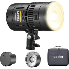 Godox MS60BI LED Video Light,Mini Size 60W Power,CCT/HSI/RGBW/FX Mode,with Battery,Suppor CRMX/APP/NFC,Support E27 Socket/USB/NPF/V-Mount Battery Power for Photographers,Filmmakers,Studios