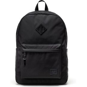 Herschel Supply Co. Heritage Backpack - Work Backpacks, 16" Laptop Backpacks, College Backpack for Men and Women, Travel Carry-On Bookbag, Water Bottle Pocket, Padded Shoulder Straps, 24L, Black