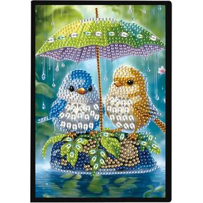 Jishshay Diamond Art Notebook Journal Diamond Painting Note Book Gem Art Sketchbook Gem Painting Blank Notebook Mosaic Kits for البالغين مذكرات مع 14.5 × 21 سم/5.7 × 8.26 بوصة