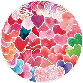 50pcs Valentine Stickers, Love Stickers Vinyl Waterproof for Laptop Water Bottles Scrapbook Skateboard Guitar Heart Romantic Stickers Valentine's Day Stickers for Teens and Adults (Valentine-A)