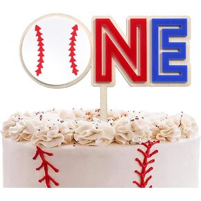 ONE Baseball Cake Topper - Rookie of the Year 1st Birthday, Kid's Theme, Cake Smash, 1st Birthday Decor