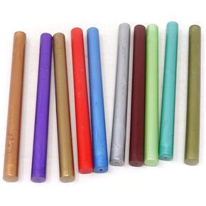 yueton 10pcs Colorful Glue Gun Wax Sealing Sticks for Retro Vintage Wax Seal Stamp Postage Letter Wine Bottle Sealing