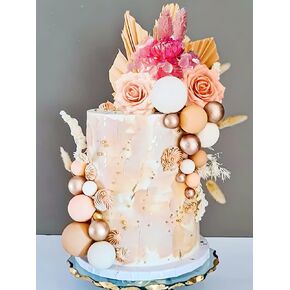Jevenis Natural Boho Cake Topper Boho Cake Decorations Cake Flowers Decorations Floral Cake Topper Bridal Party Supplies