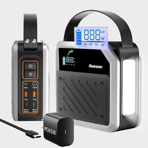Portable Charger Power Bank 270Wh/72000mAh Max Output 268W, 2 x 100W USB-C PD Power Bank Fast Charging LiMnFePO4 Battery Backup for Camping Campus Business CPAP, with 65W PD Charger