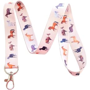 Horse Parade Lanyard Keychain ID Badge Holder