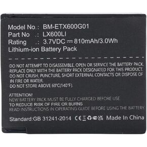 5 Pcs Battery Replacement for Eartec Hub Systems HUB Ultralite, Battery Part NO LX600LI