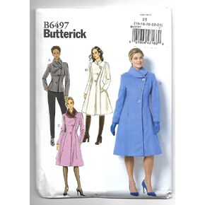 أنماط Butterick تفتقد السترة والتباينات غير المتناظرة والمعطف ، F5 (16-18-20-22-24)