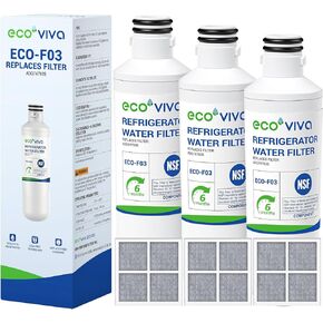 LT1000P Replacement Water Filter 2, Compatible with LT1000P/PC/PCS LT-1000PC, ADQ747935, ADQ74793501, MDJ64844601, LFXS26973S, LMXS28626S, LMWS27626S, Come with LT120F Air-Filter 3Combo