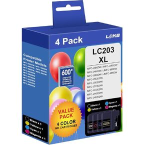 خراطيش الحبر LC203XL عالية العائد متوافق مع الأخ LC203 LC201 حبر خراطيش يعمل مع MFC-J880DW MFC-J480DW MFC-J460DW MFC-J4420DW MFC-J485DW MFC-J885DW
