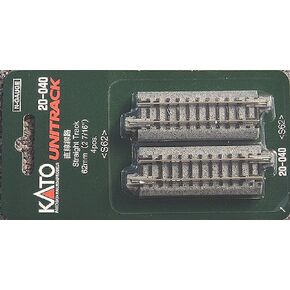 Kato N Scale Unitrack 2 7/16" 62mm Straight Track 4 Pack KA-20-040