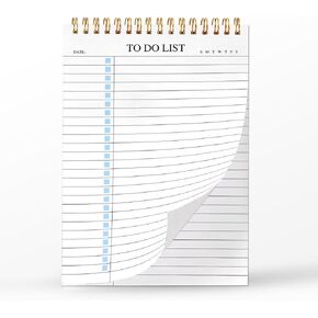 Doura Planner Daily Daily Schedule To Do Do List مع جوانب مزدوجة للتسجيل ، Daily Planner مع جدول الأولويات بالساعة ، 6.7 " * 9.5"