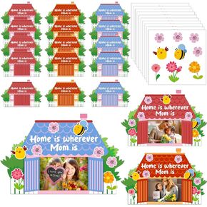 Motipuns 30 مجموعة الحرف اليدوية لعيد الأم للأطفال ، إطارات صور اليد ، أنشطة عيد الأم لمدرسة DIY Home Classroom School DIY هدايا