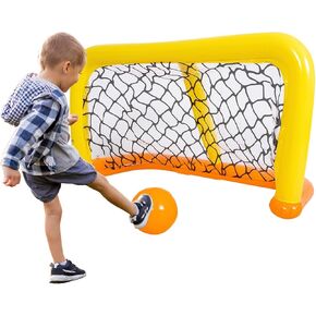 مجموعة أهداف كرة القدم القابلة للنفخ في Dimar Garden ، وهي هدية Toddler Sports Center Toys ، 53x26x30in