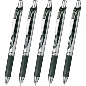 Pentel Gel Ink Ballpoint Pen ، Energel 0.5 Black Xbln75za 5 PCS