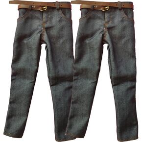 SSbeauty M 2X 1/6 Custom Scale Blue Jeans Pants for 12" Male Action Figure Doll Clothes Toy (2X Blue)