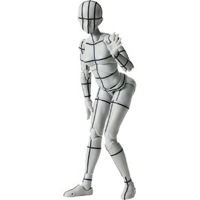 TAMASHII NATIONS - Body-Kun/Body-Chan - Body Chan -Sports- Edition-Wire Frame- (Gray Color ver.), Bandai Spirits S.H.Figuarts Action Figure