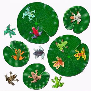 زخارف لعبة الضفدع البلاستيكي واقعية Mini Vinyl Frogs ممتعة طابع غابة مطري ， إكسسوارات خزان الأسماك زخارف الحوض ， ضفادع الأشجار الملونة ， السموم Dart Frogs التماثيل الحيوانية. (A-17 Plack)