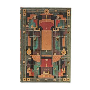 Paperblanks | 2024-2025 مخطط أسبوعي | الأسد دن | Sybil Pye Bindings | 18 شهرًا | ميني | أفقي | فرقة مرنة | 208 Pg | 80 GSM