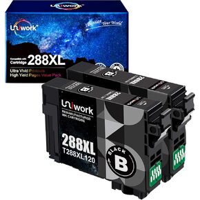 Uniwork Remanufactured 288XL Ink Cartridge Replacement for Epson 288 XL 288XL T288XL High Yield to use with XP-440 XP-330 XP-340 XP-430 XP-446 XP-434 Printer Tray (Upgraded Chip, 2 Black)