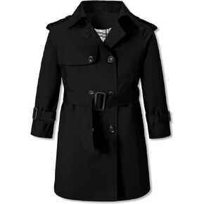 Betusline Boys Trench Coat Double Breasted Classic Belted Outwear Jacket Dress Coats