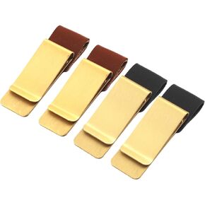 Gold Travelers Notebook Clip Clip Pen Bender Black Brown Leather Pen Loop Metal Money Clip Clip of 4