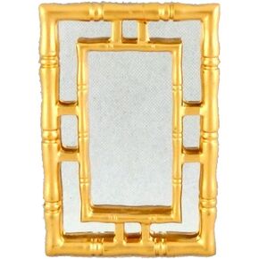 Melody Jane Dolls House House Miniature Accessory Contemporary Gold Framed Wall Mirror 1:12 Scale