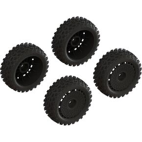 مجموعة الإطارات Arrma dBoots '2-Ho' Glued (أسود) (اثنين من الأزواج) ، ARA550114